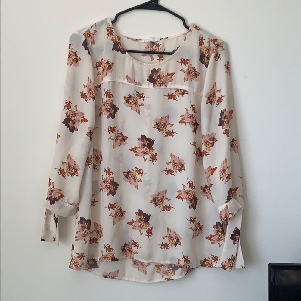 White floral top